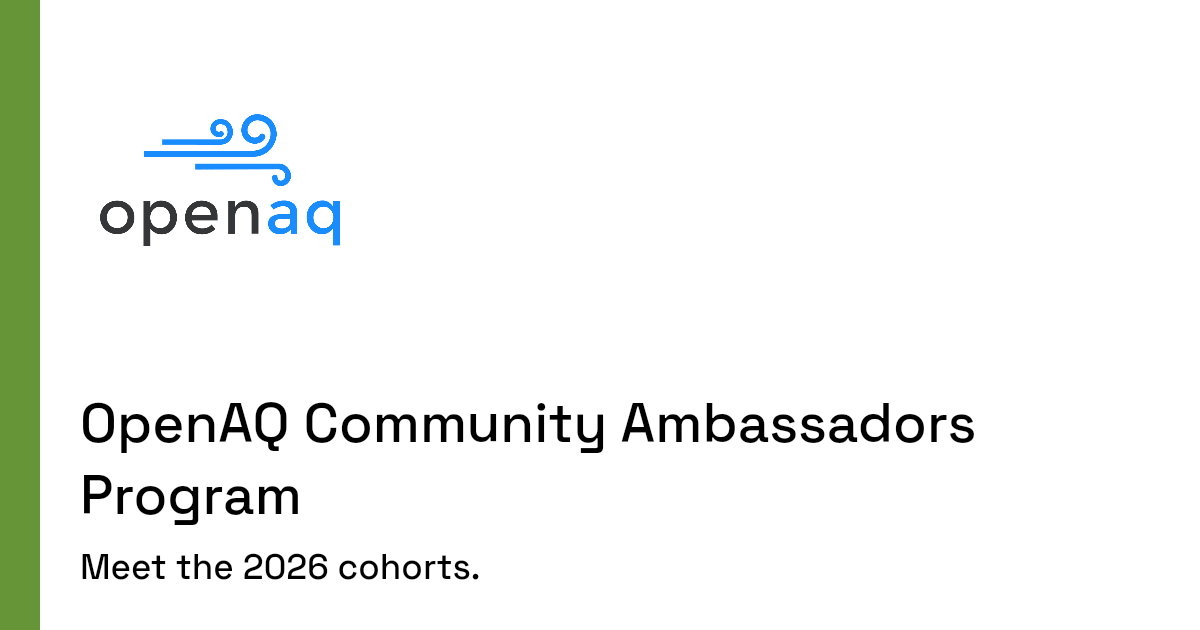 Openaq Python Exercise 2026 OpenAQ Ambassadors